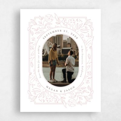 Blush, Pink Wedding Save the Date - Eze Arch