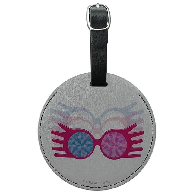 Harry Potter Luna Lovegood Specterspecs Round Leather Luggage Card ID Tag