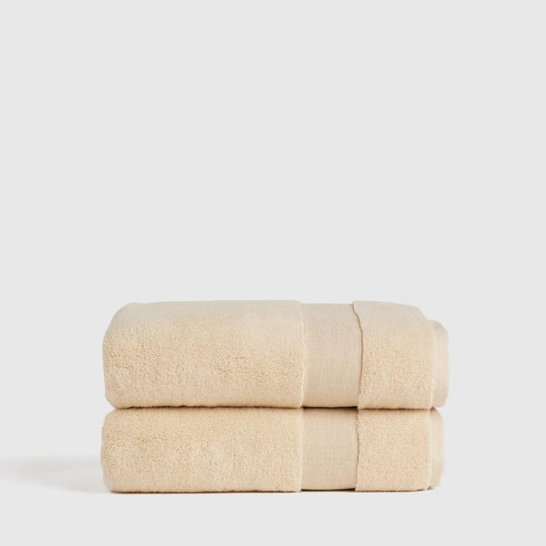 Turkish Classic Bath Towel (Set of 2) - Linen Color