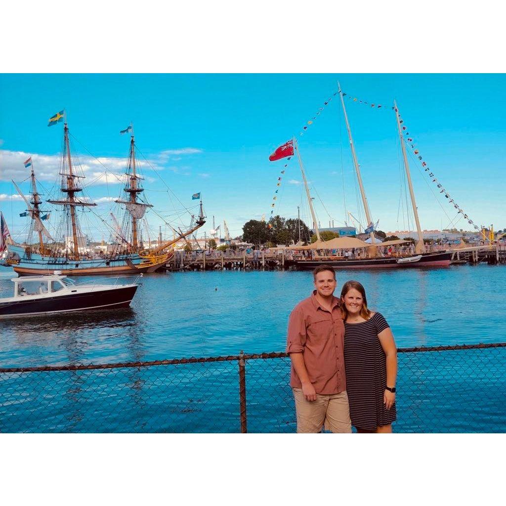 We took a trip to New Hampshire to visit Trevor's family. Here we are seeing the Tall Ships! 8/14/22