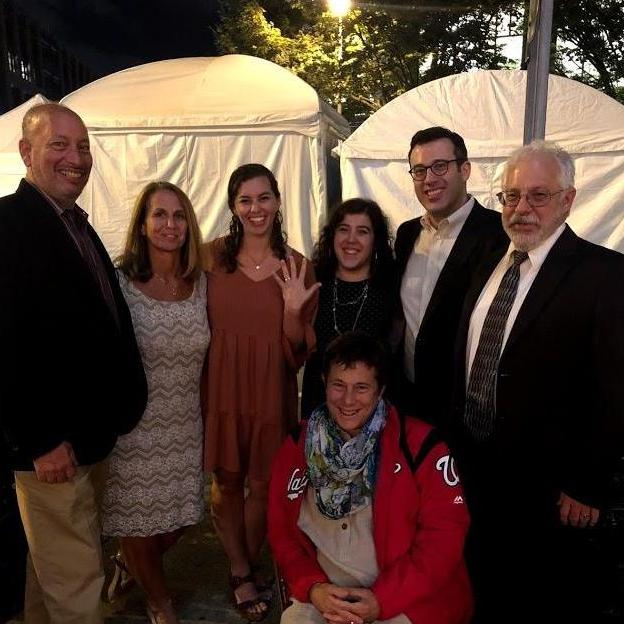 The families (minus Craig) after the engagement dinner celebration