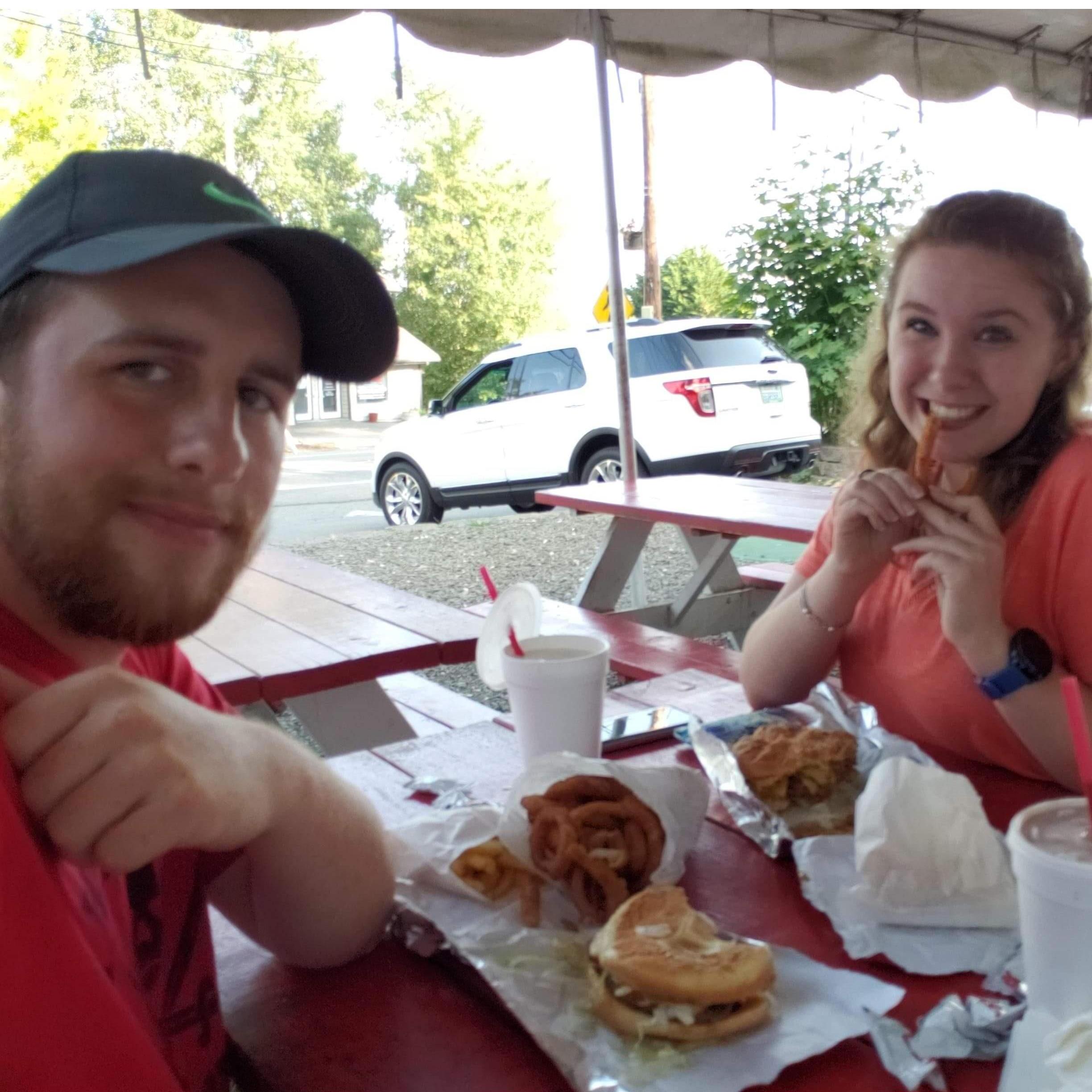 We are always in search of great places to eat. I took her to one of my favorite burger stops up in Washington, Big Bubba's Burgers.