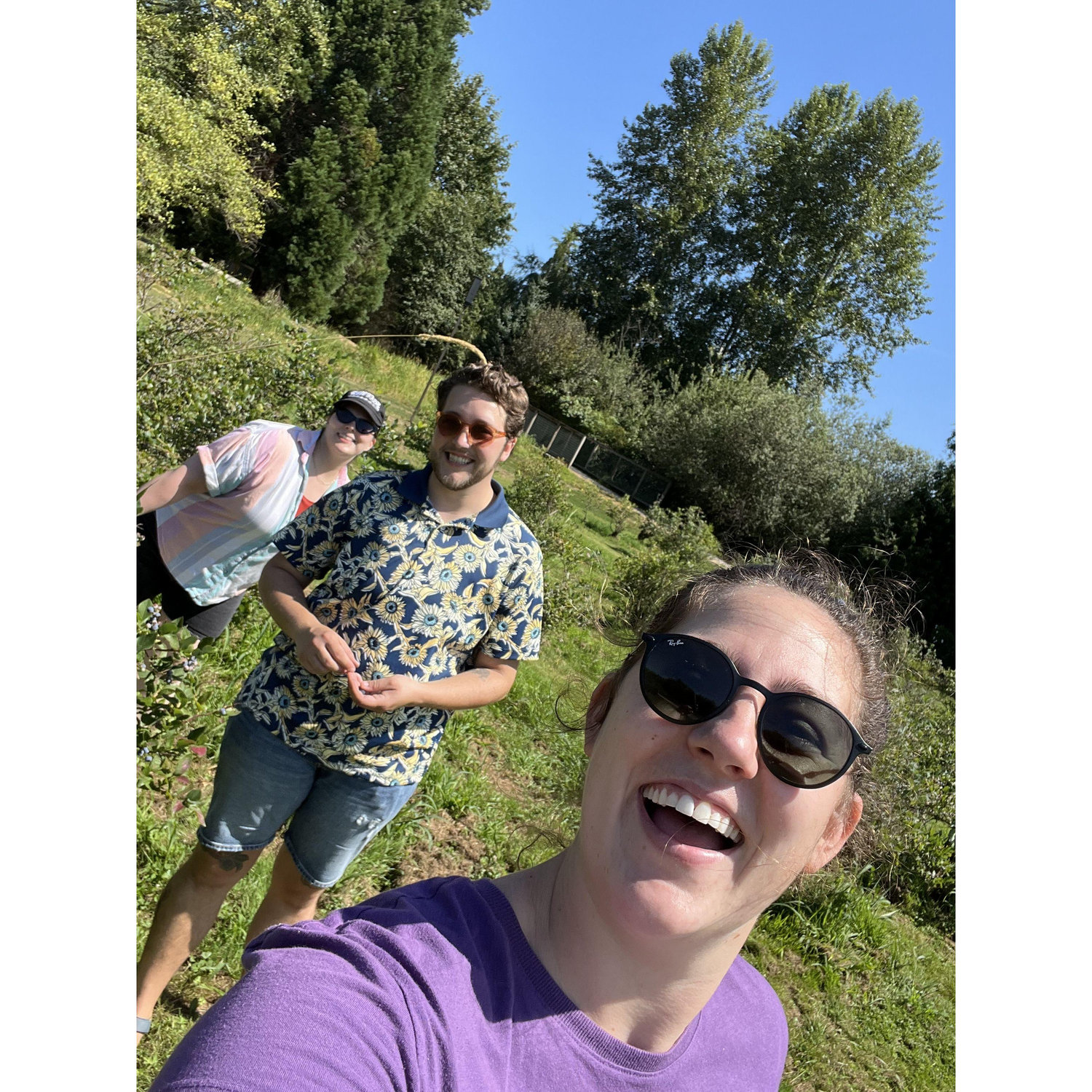 Berry picking with our friend, Ilysia. August 2024