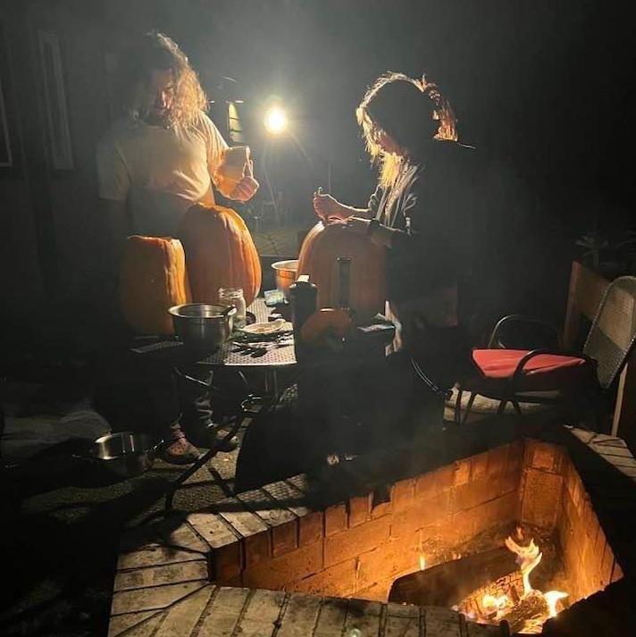 Carving pumpkins