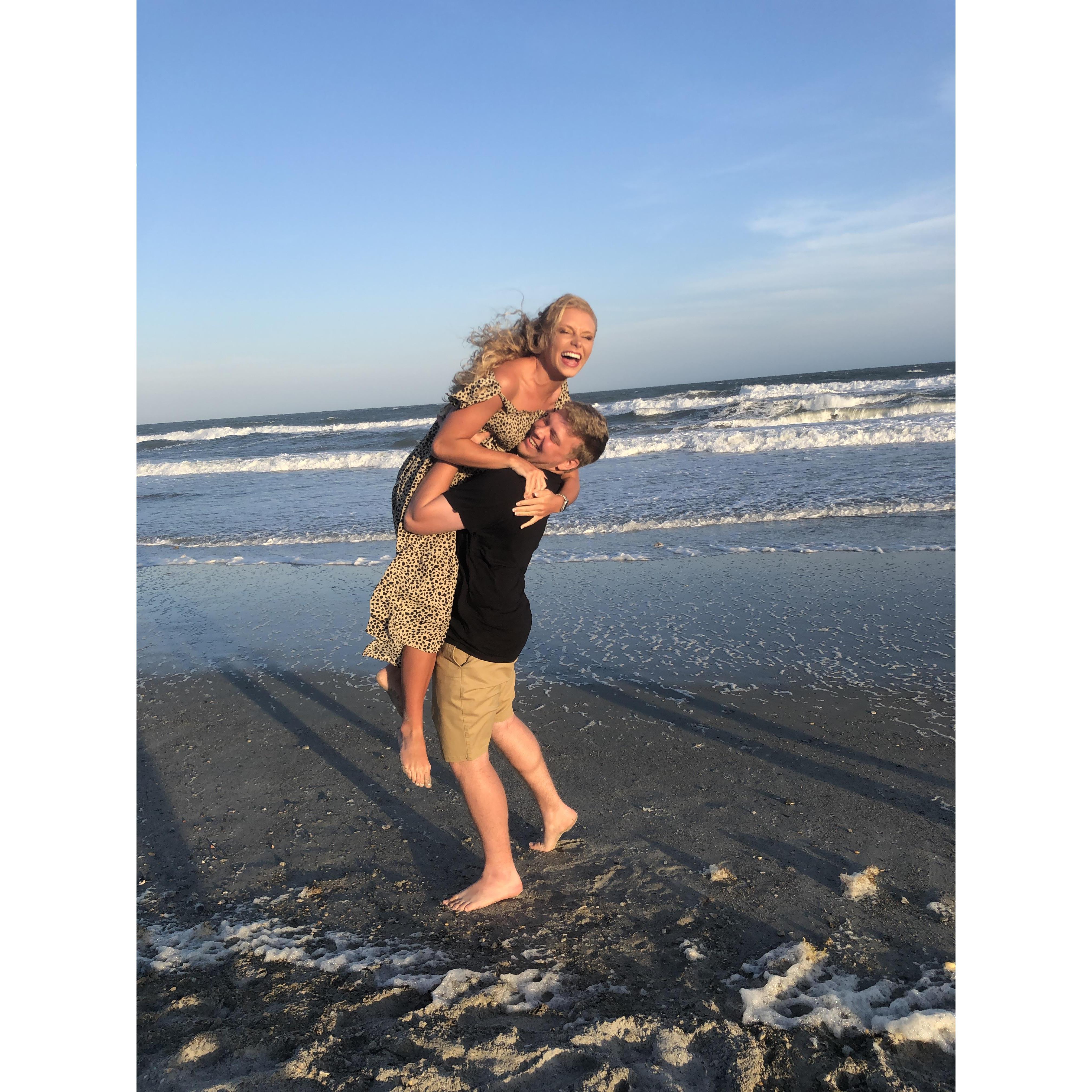 Being silly at Emerald Isle