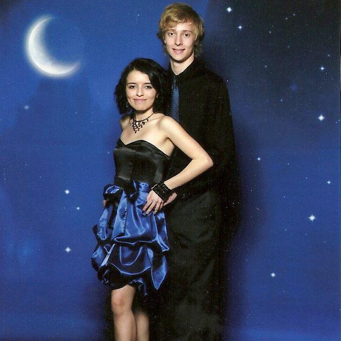 We have been together since November 12, 2009. Here's a picture from our first school dance together, in 2010.
