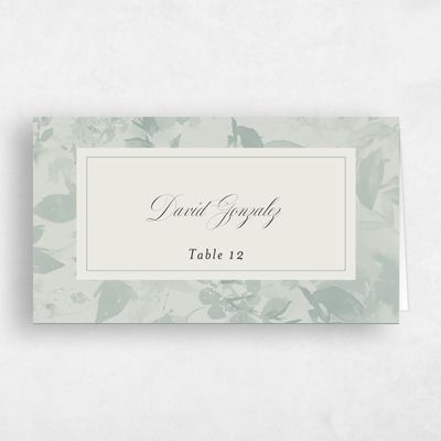 Rich Sage, Green Wedding Place Card - Hermine