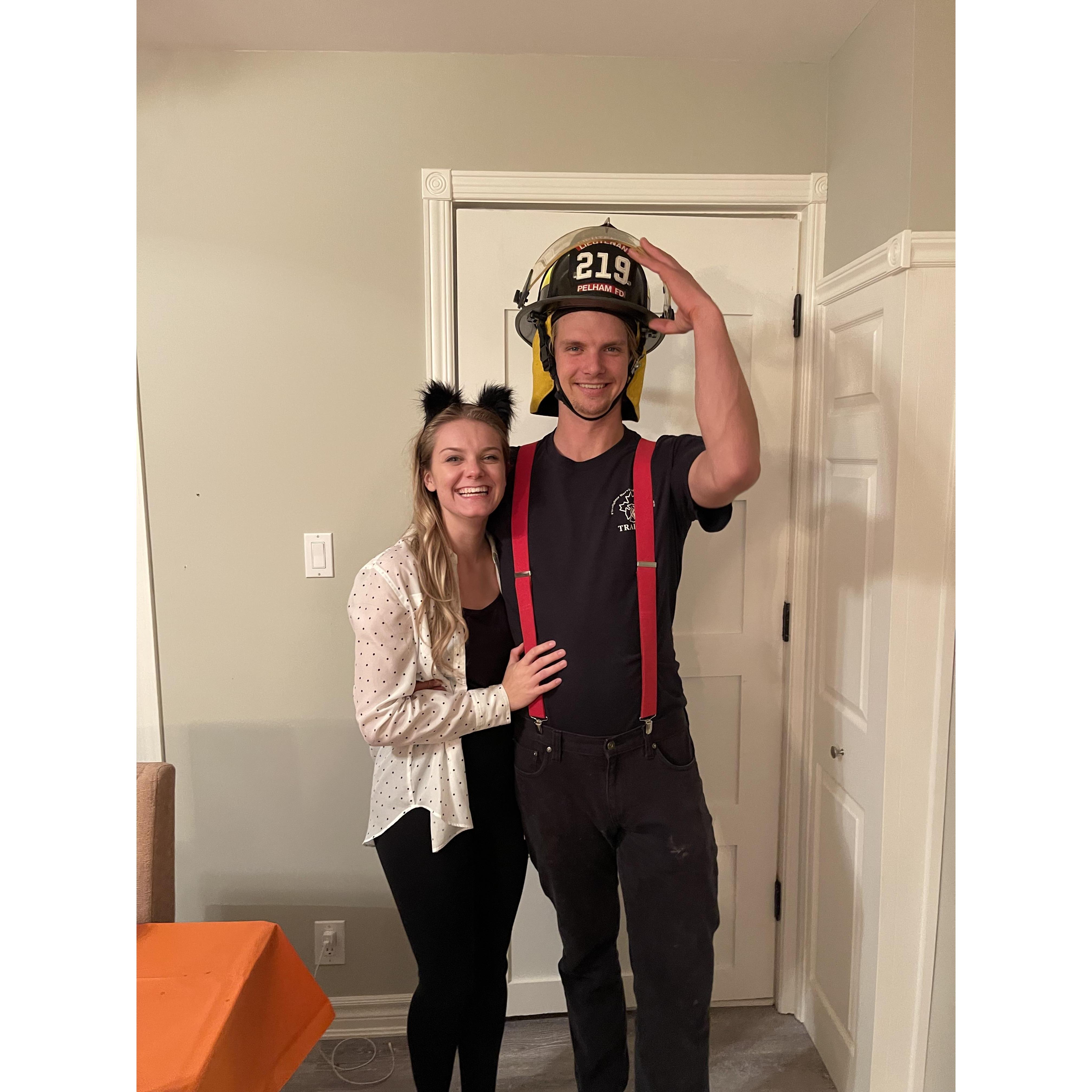 Karley's two favourite things in the world 
1) Andrew
2) Firefighters