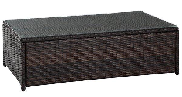 Jenna Coffee Table - Brown Wicker Outdoor Coffee Table
