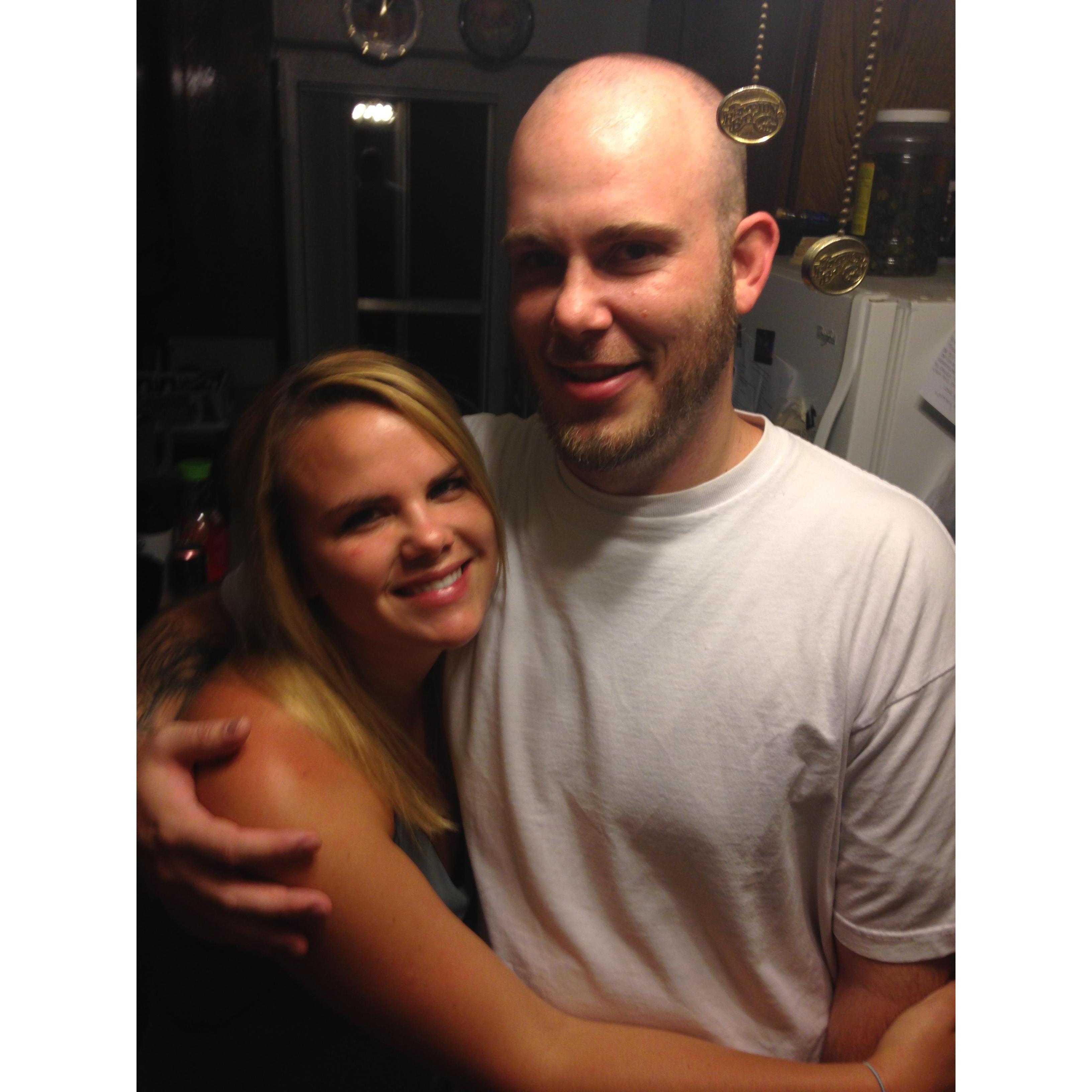 This might be our very first photo before we were even together, just dating. Look at those babies!