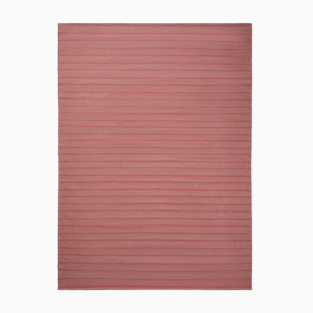 Emma Chamberlain Stripe Washable Rug, 9x12, Light Bordeaux
