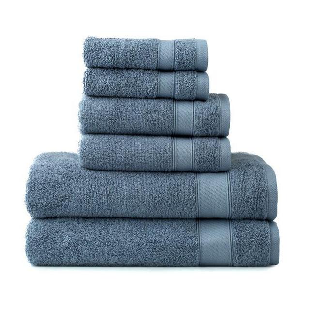 Wamsutta® 6-Piece Hygro® Duet Bath Towel Set in Slate