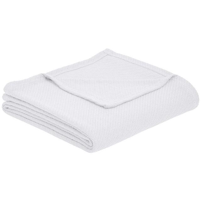 Amazon Basics Cotton Woven Throw Blanket - 90 x 90 Inches, White