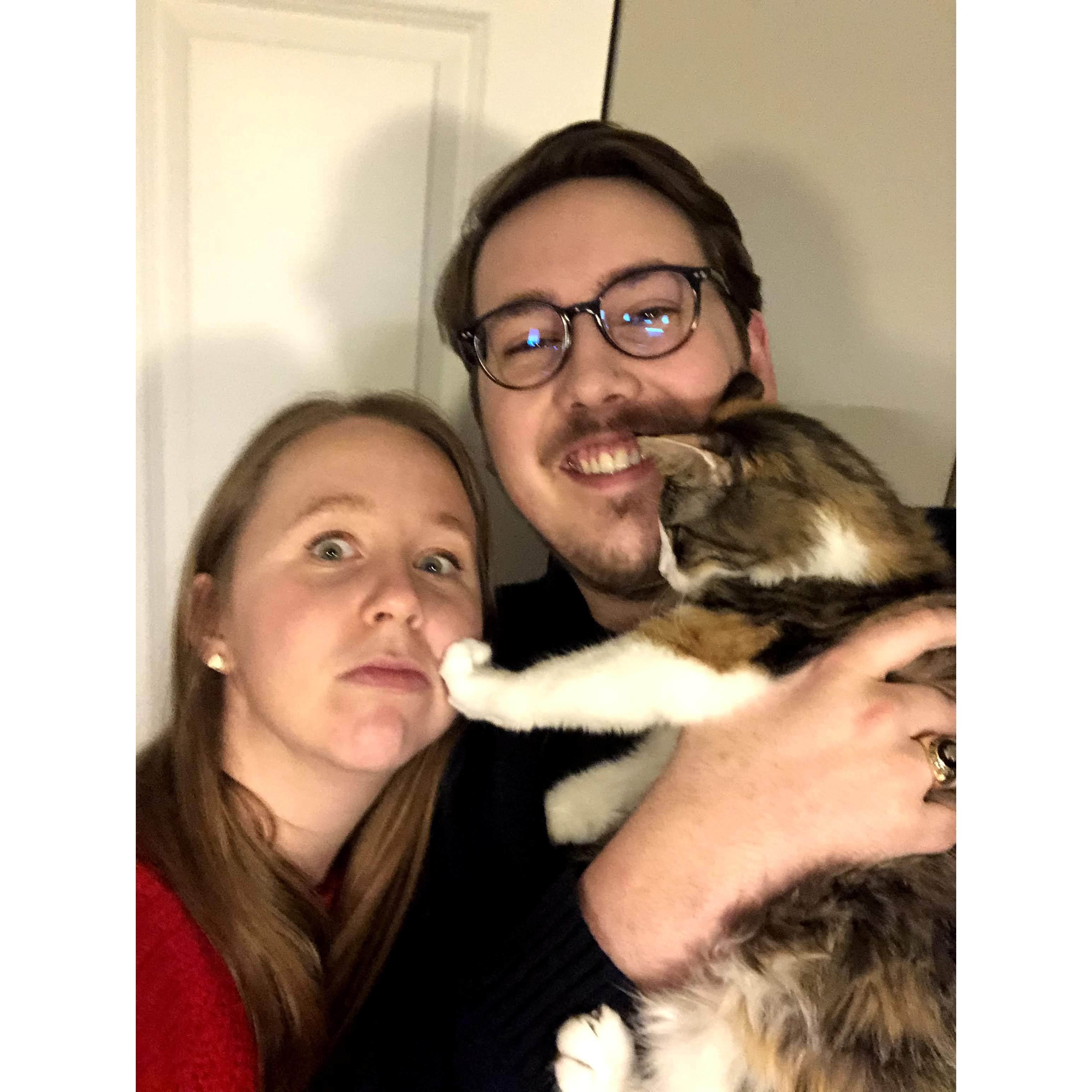 February 2020 -- First winter with Minnie! Love our little family!