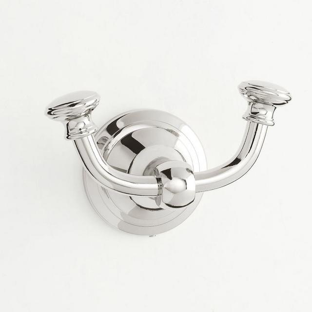 Mercer Double Wall Hook, Polished Nickel