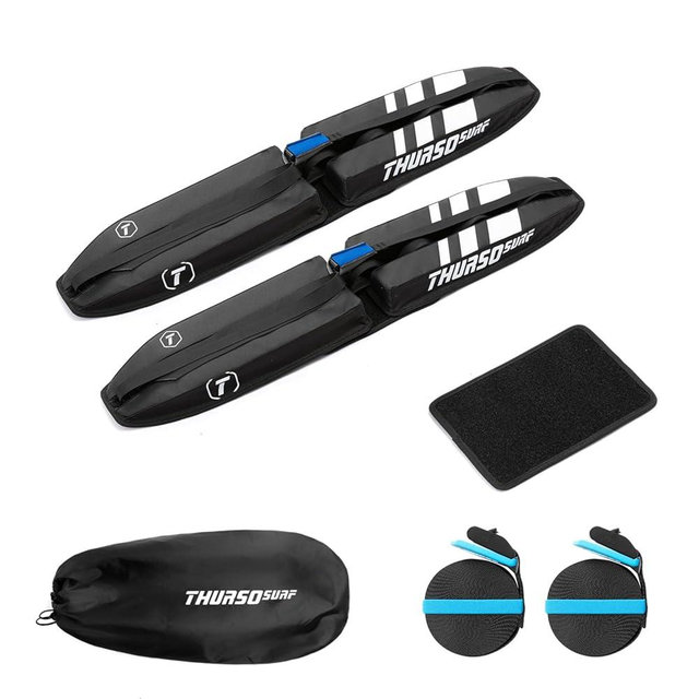 THURSO SURF Universal Soft Roof Rack for Kayak, SUP, Snowboard, Ski – Padded Car Rack System for Paddle Board & Outdoor Gear – Fits Most Vehicles – with Tie-Down Straps & Storage Bag