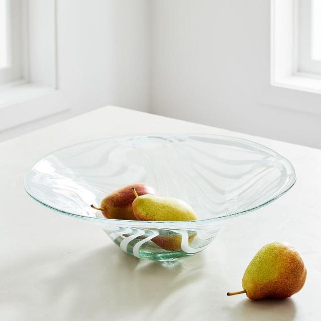 White Mexican Glass Plate, Centerpiece
