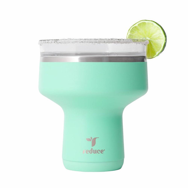 REDUCE Saltini 16 oz Cocktail Tumbler - Insulated Margarita Tumbler with Lid - Keeps Drinks Cold for 10 Hours - 360 Sippable Martini Glass Alternative - Shatterproof, Perfect for Parties - Saltwater