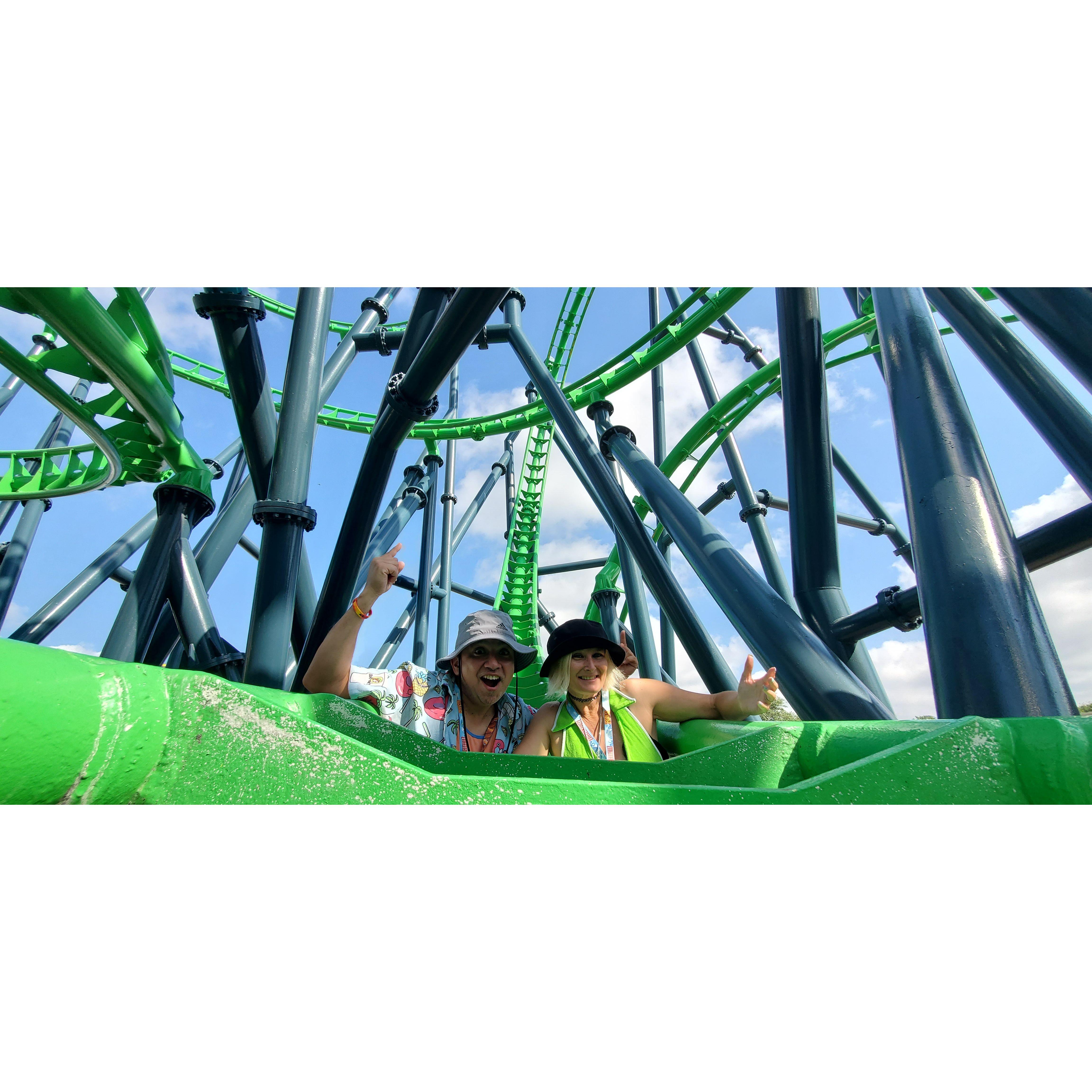 Nothing like a selfie on Poltergeist's track to start the morning off right!