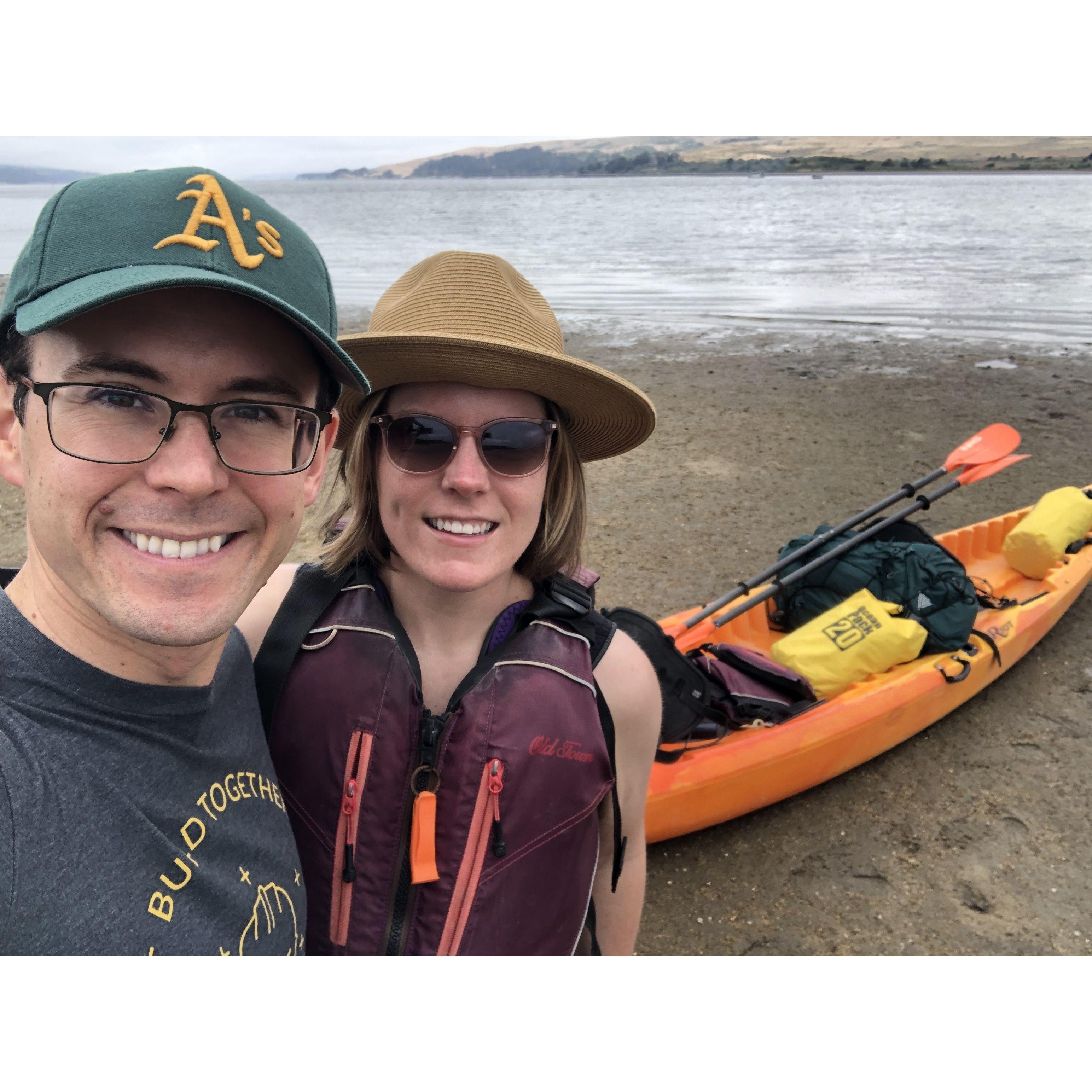 Kayak camping in Point Reyes