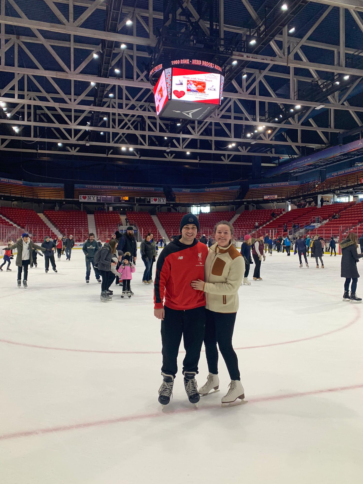 Skating in the 1980 rink.