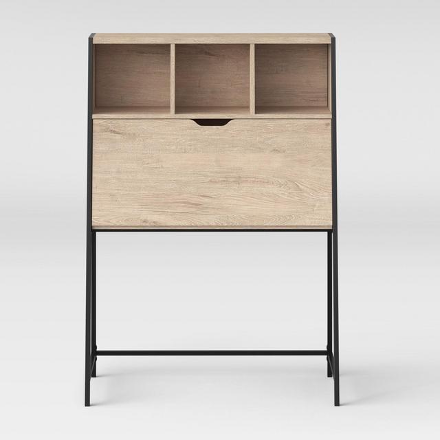 Loring Wood Secretary Desk with Hutch Vintage Oak - Project 62™