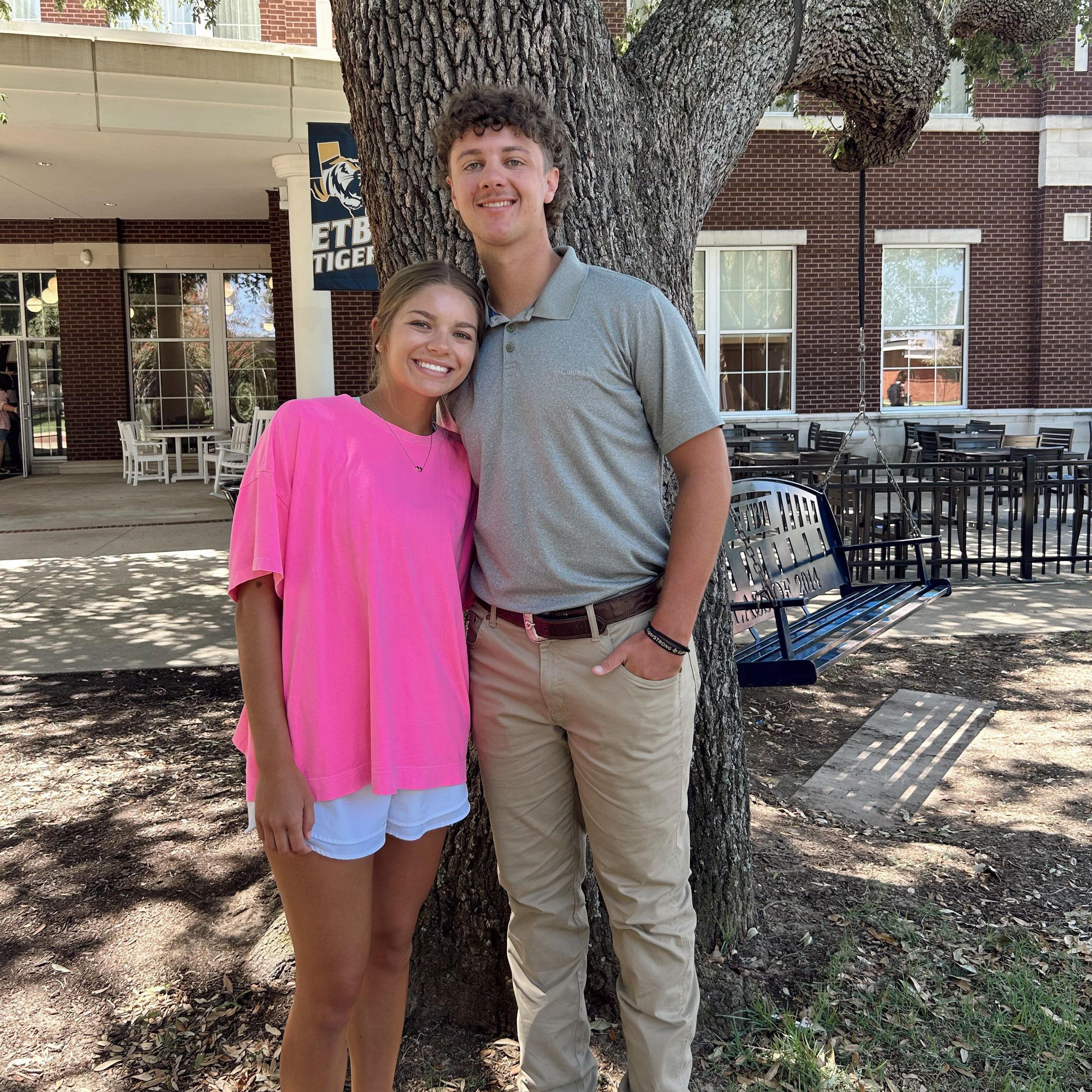 First day of class at ETBU! The first day of college being at the same school!