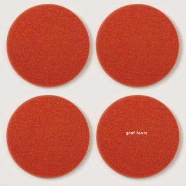 Graf Lantz Orange Merino Coasters
