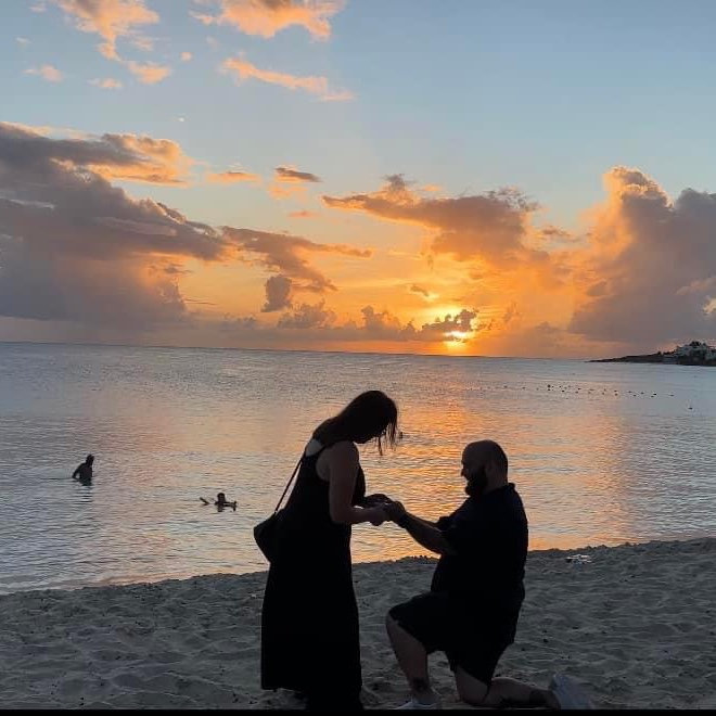 Proposal on the beach in Saint Maarten!