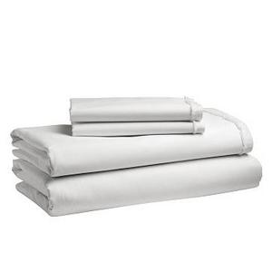 Organic Cotton Frayed-Edge Sheet Set, Queen, White