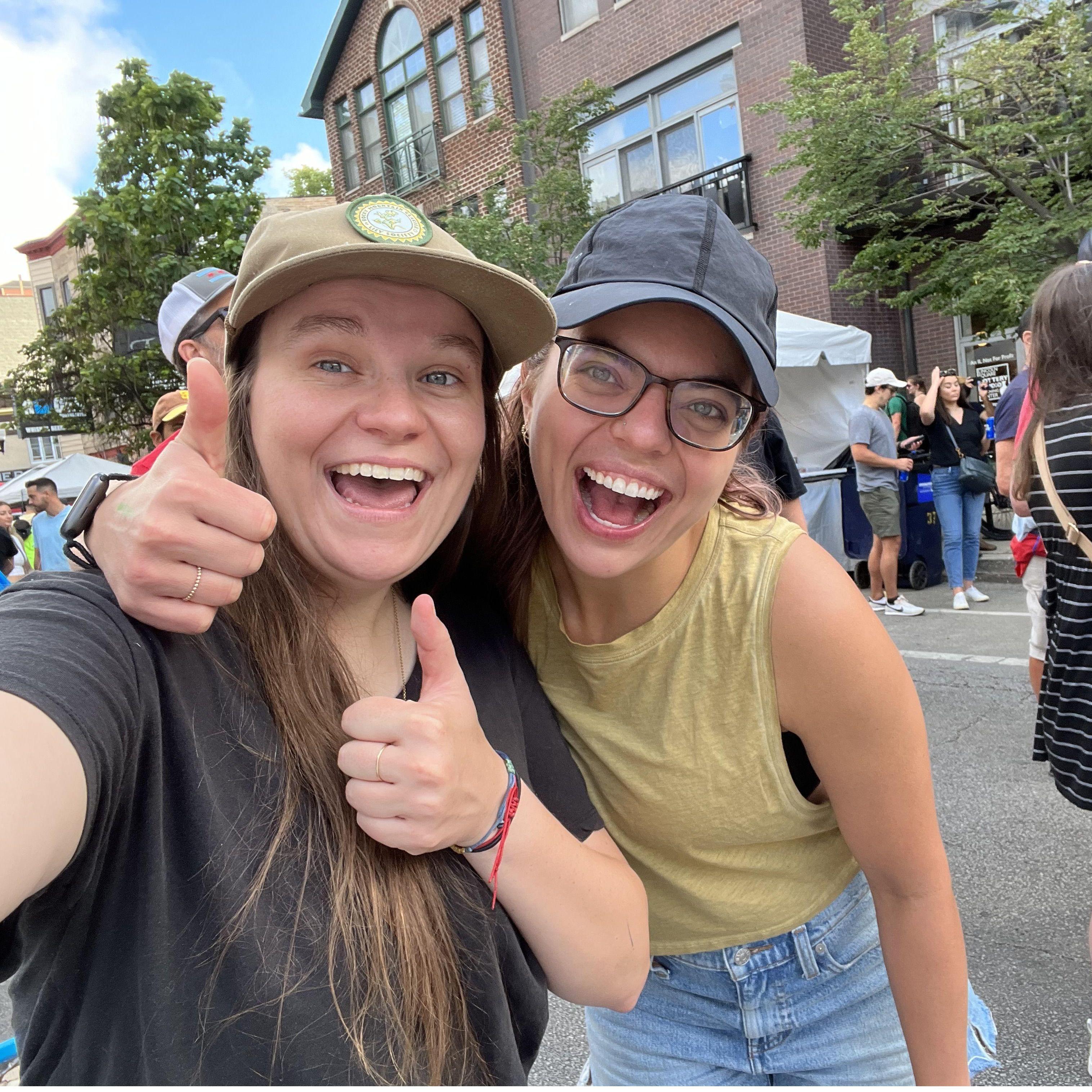 Exploring a street fair our new neighborhood a few weeks after moving in together (May 2023)
