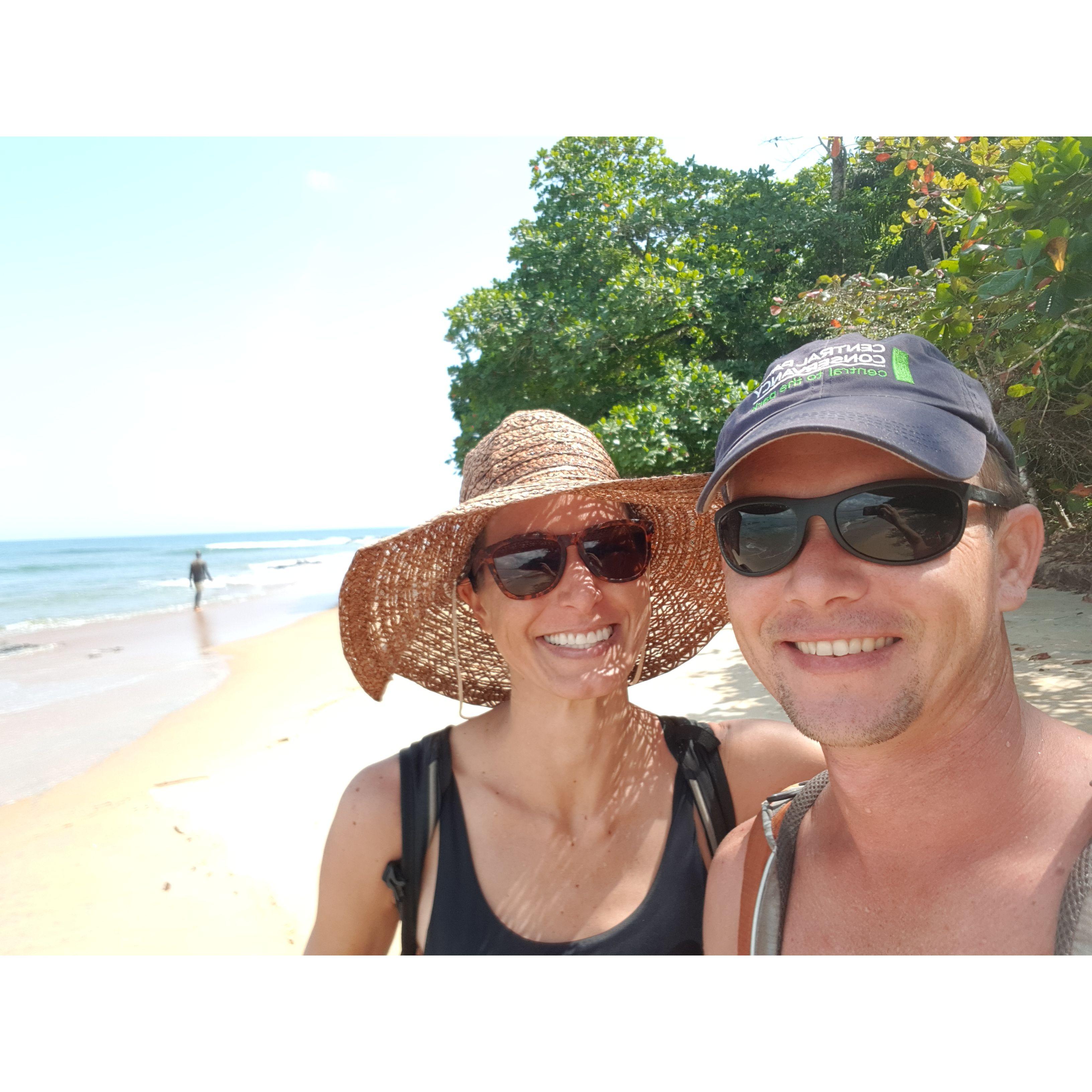 Spending time on the beach in Robertsport where we first met!