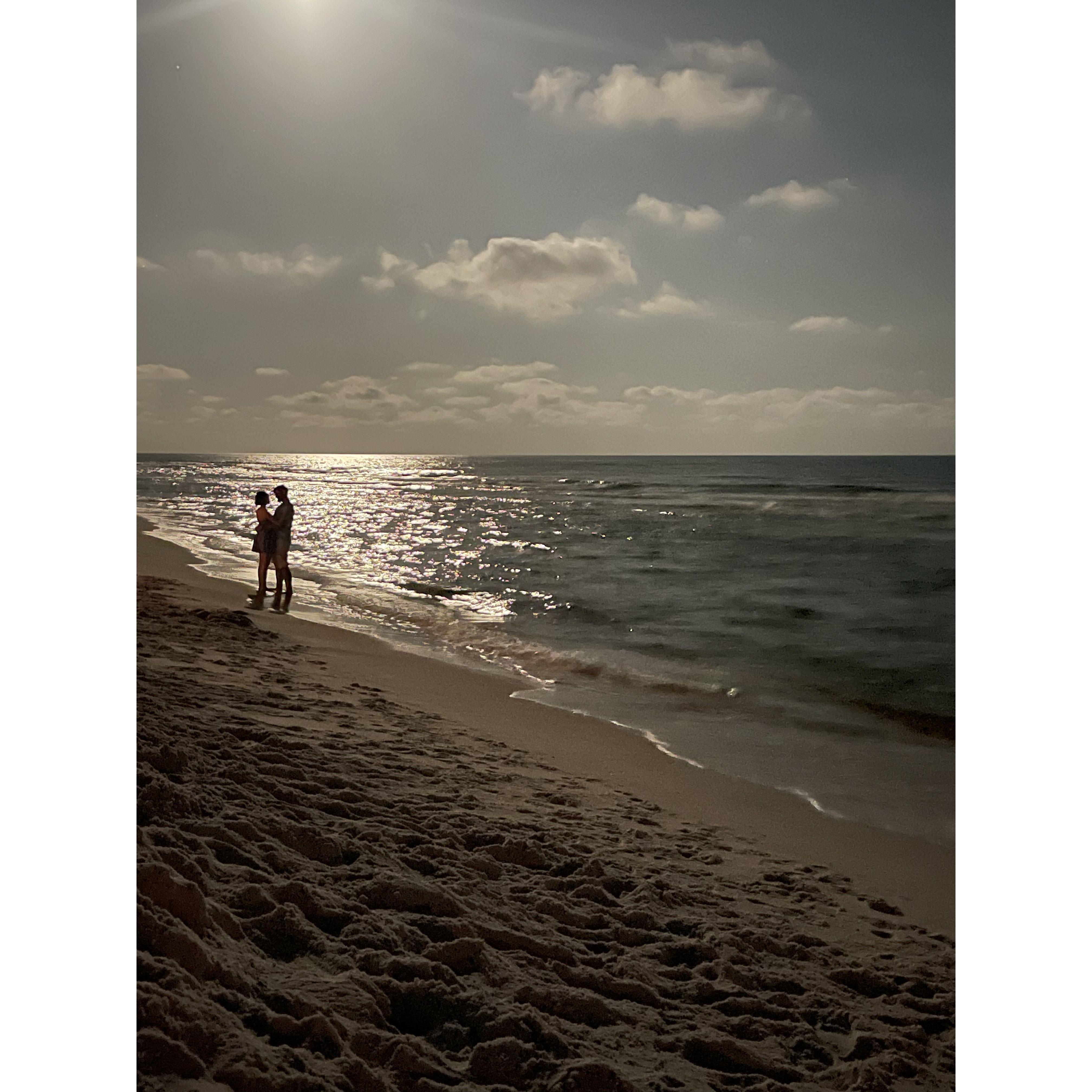 A photo a stranger snapped of us on the beach. Second time this has happened to us!