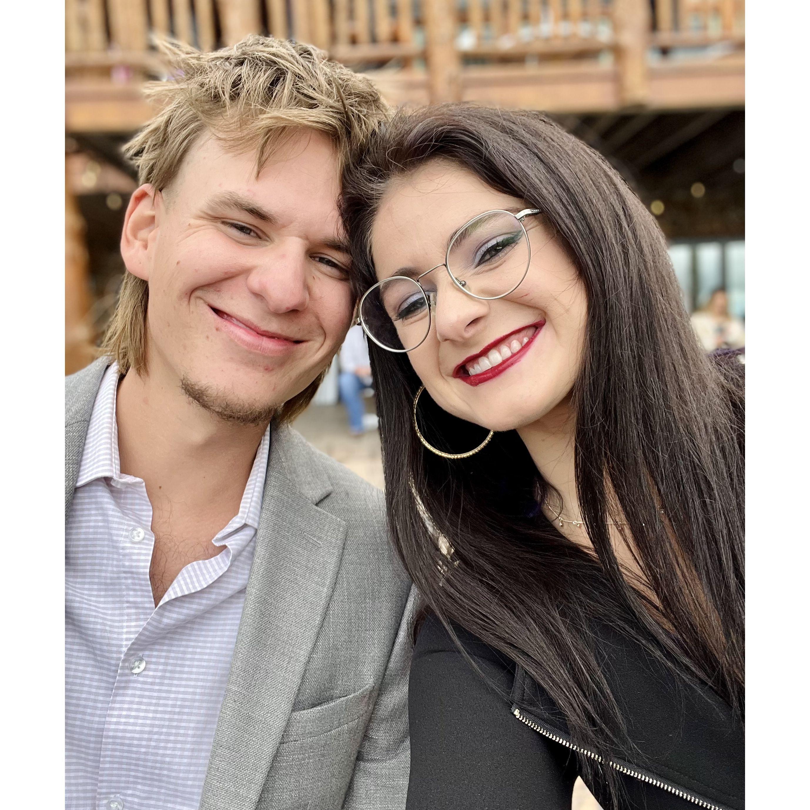 First time we get dressed up together. Shoutout Travis & Lydia!!