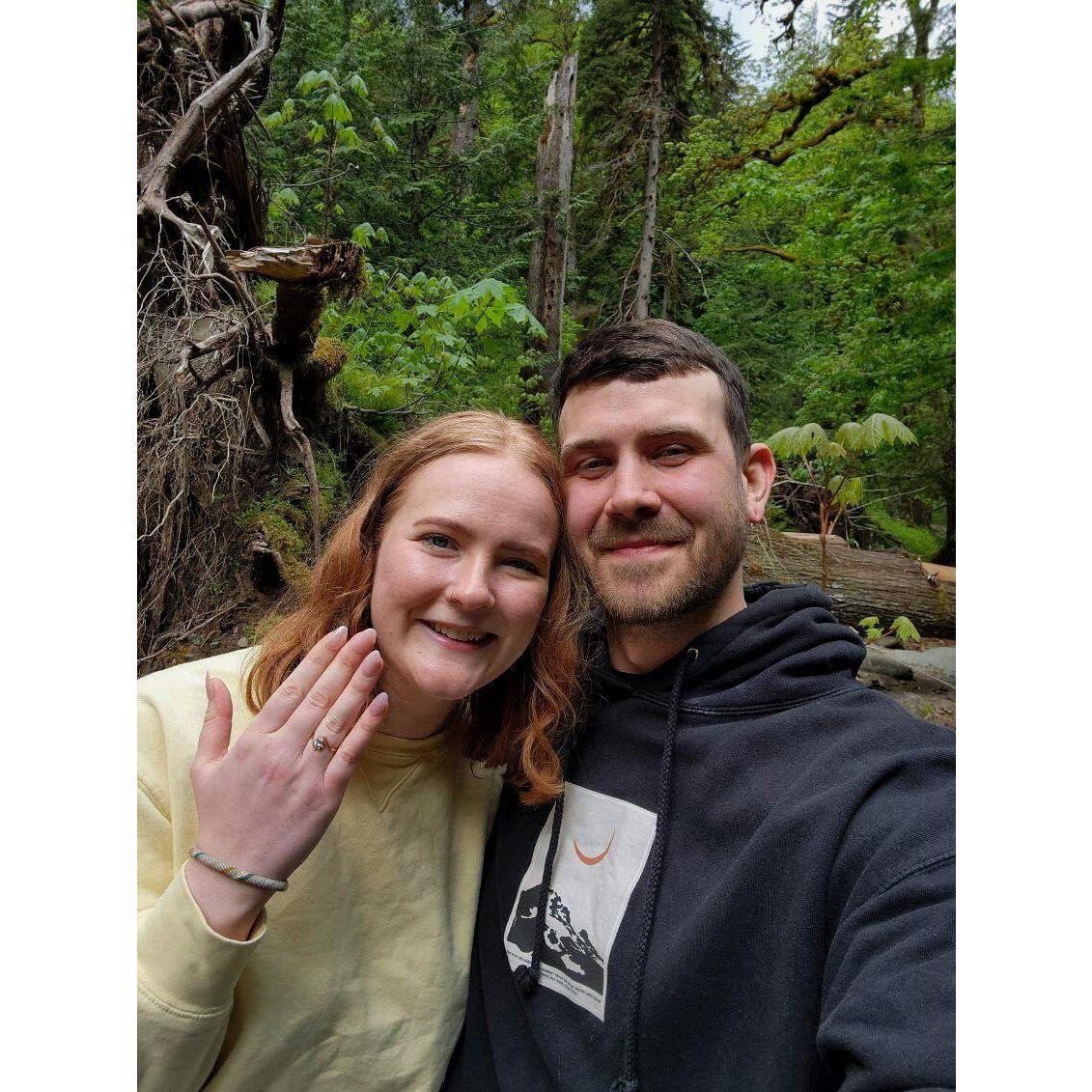 The day Collin proposed on the Salmon River near our house - May 2024