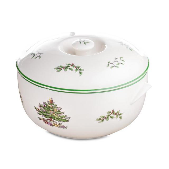 Spode Christmas Tree Round Covered Casserole Dish