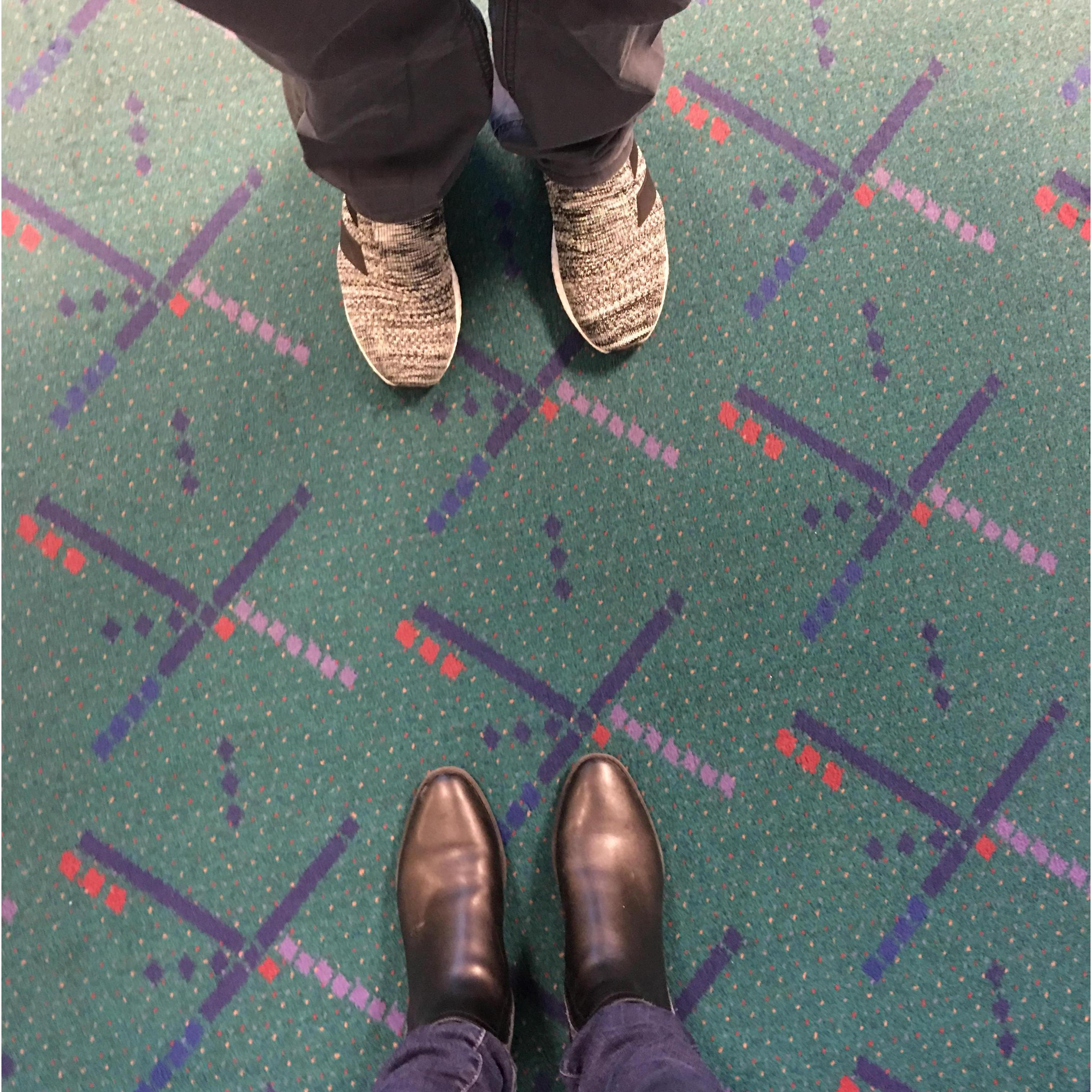 Our first plane ride together! (Portland to Santa Rosa, 12/2018)