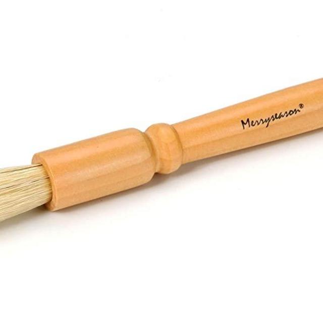 Coffee Grinder Cleaning Brush, Wood Handle & Natural Bristles Wood Dusting Espresso Brush Accessories for Bean Grain Coffee Tool Barista Home Kitchen