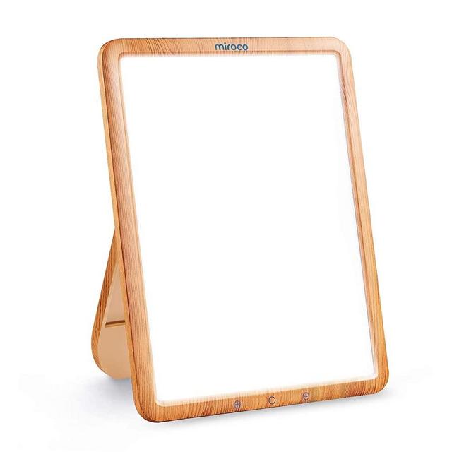 Miroco Light Therapy Lamp, UV-Free 10000 Lux LED Light, 90° Rotatable Standing Bracket, Timer Function, Adjustable Brightness Levels, Touch Control, Memory Function