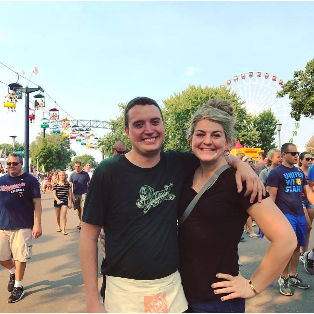 Libby and Ian at one of their shared favorite spots, the State Fair!