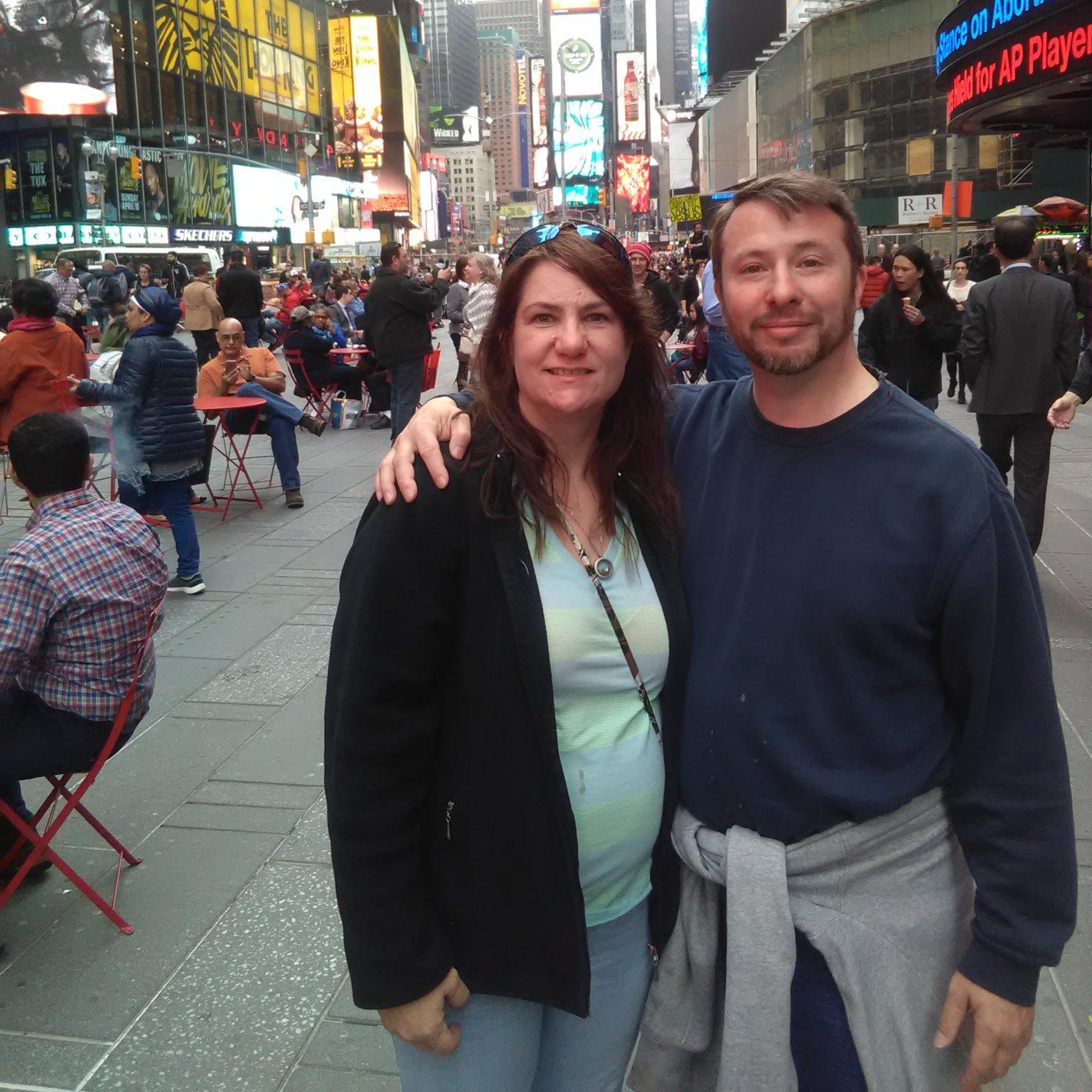 Our first trip to New York together.  Even there was love in the air.