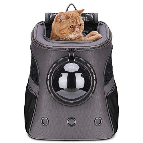 Lollimeow Large Cat Backpack Carrier with Bubble,Pet Backpack for Fat Cats and Dogs Puppies