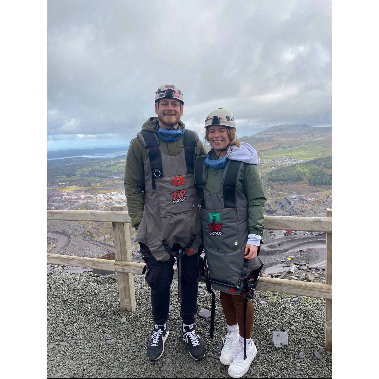 April 2022. Zip world in wales