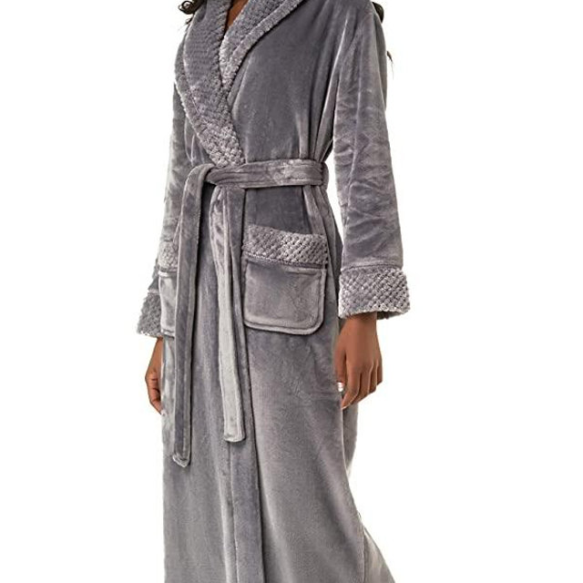 Plush Robes For Women, Soft Warm Fleece Bathrobe for Women, Long Comfy Women's Robe