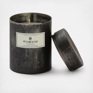 Leather Satchel Candle