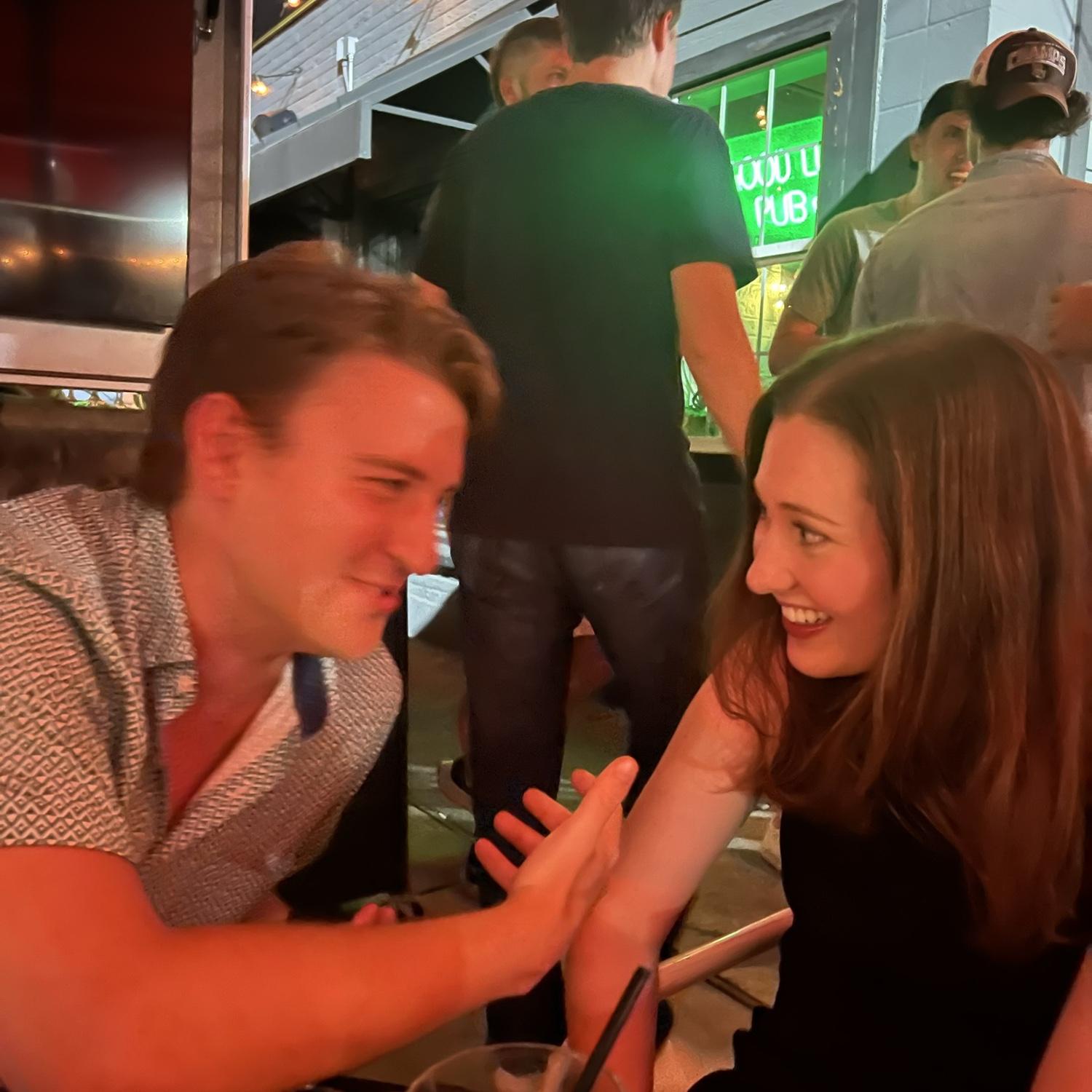 Our first picture together - taken by Katie’s roommate and future bridesmaid, Belle Dixon, on the night we met!