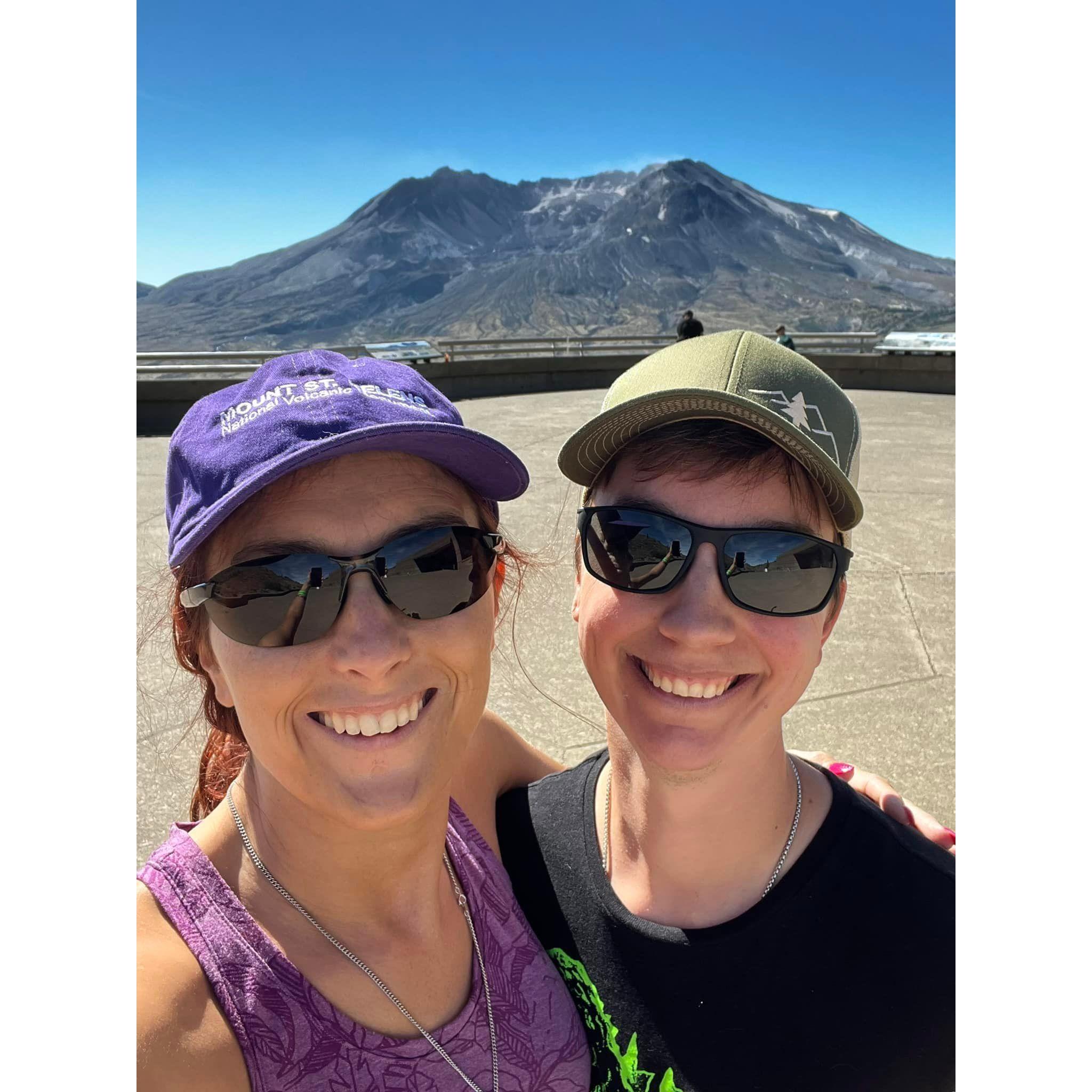 First time at Mount Saint Helens together! Such a beautiful day!