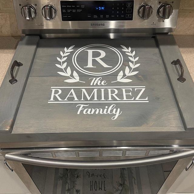 Personalized Stove Cover | Farmhouse Decor| Wood Stove Top Cover | Gas Stove Cover| Electric Stove Cover | Custom Noodle Board | Handmade