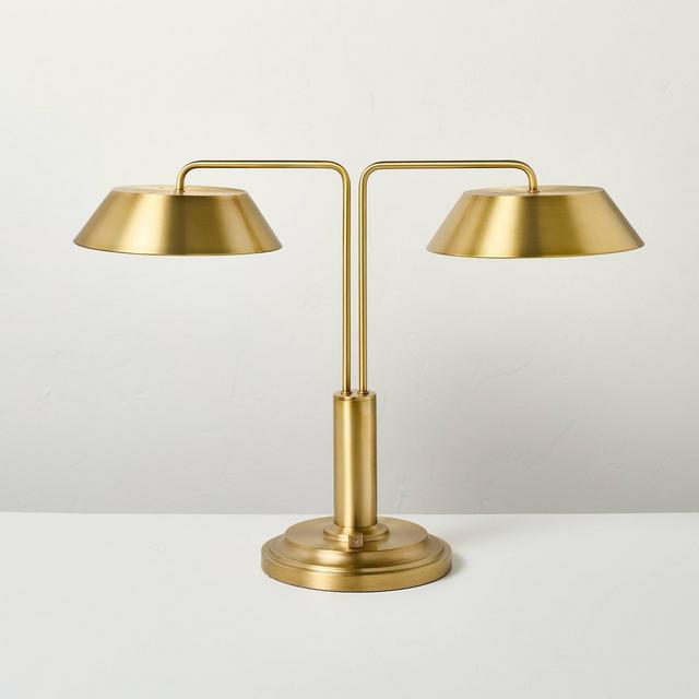 Brass Double-Shaded Table Lamp - Hearth & Hand with Magnolia