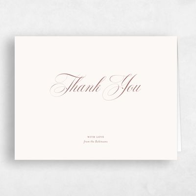 Beige Wedding Thank You - Jade Landscape